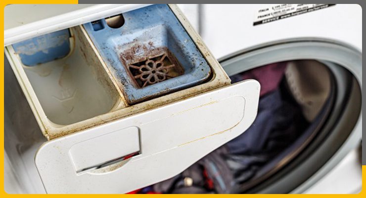 کثیف بودن جاپودری لباسشویی