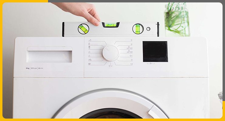 تراز نبودن یا قرارگیری نامناسب لباسشویی