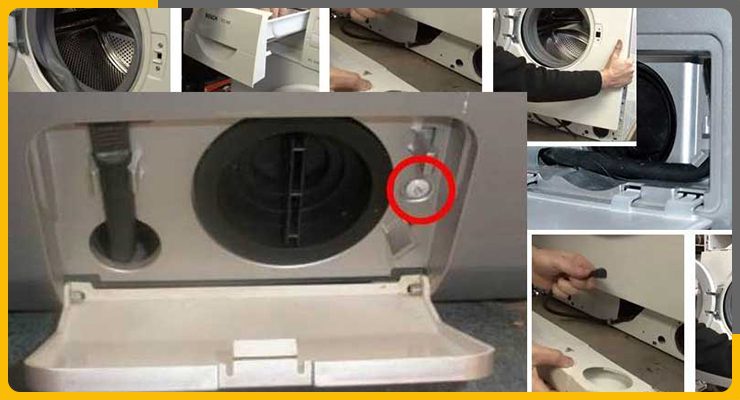 مراحل تمیز کردن فیلتر تخلیه لباسشویی